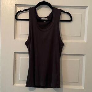 Agolde Charcoal Ribbed Tank Top